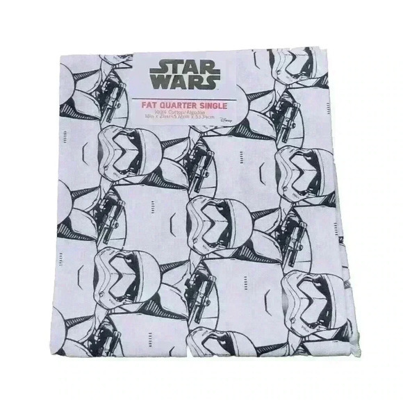 Licensed Star Wars Storm Trooper Cotton Quilting Fat Quarter Fabric 18” x 21” - Picture 1 of 3